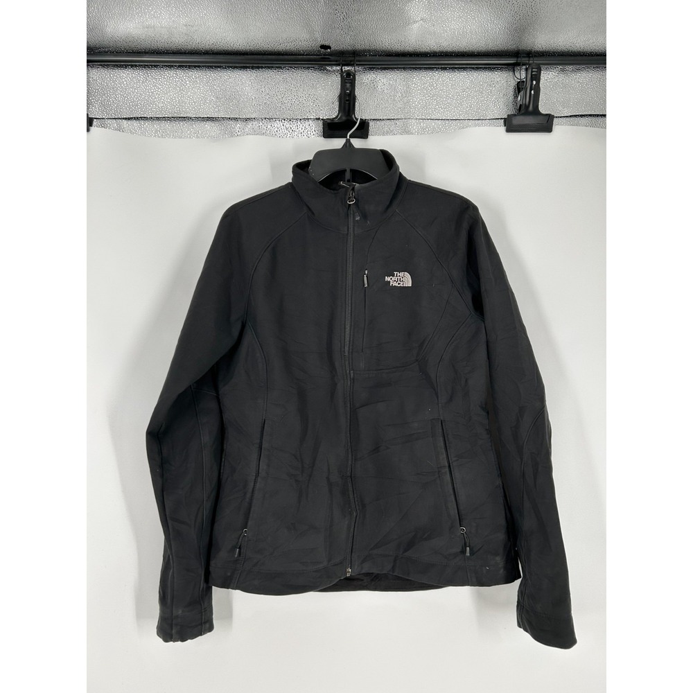 The North Face Apex Bionic Jacket Womens Medium Softshell‎ Black Shell Full Zip